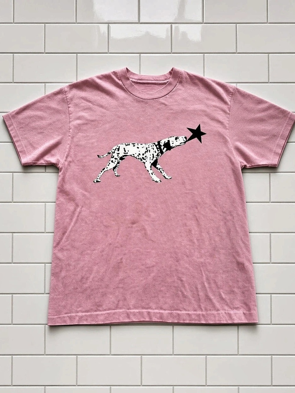 Gildan 5000 Heavy Cotton Pink Graphic Short Sleeve Tee